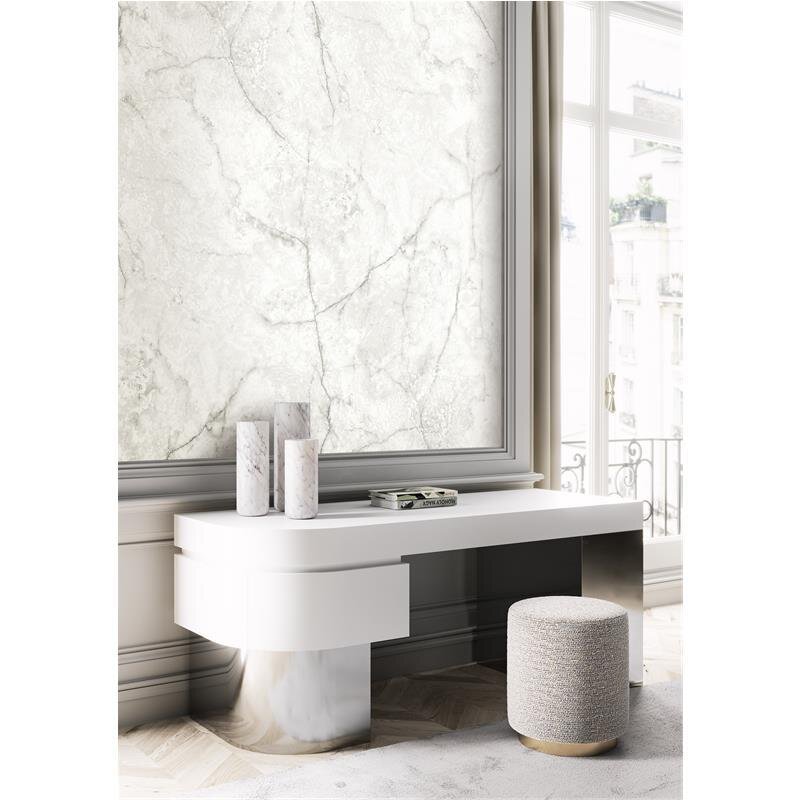 Digitaldruck-Tapete Grau, Silber Carrara White MASUREEL (1041041)