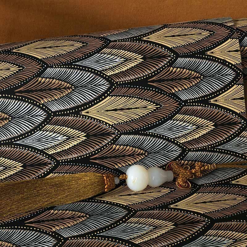 Tapete Gold, Kupfer, Grün, Rot MASUREEL Vliestapete (1040982)