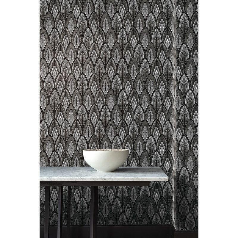 Tapete Grau, Silber, Schwarz, Anthrazit MASUREEL Vliestapete (1040978)