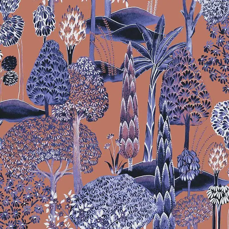 Tapete Braun, Lila, Flieder MASUREEL Vliestapete (1040961)