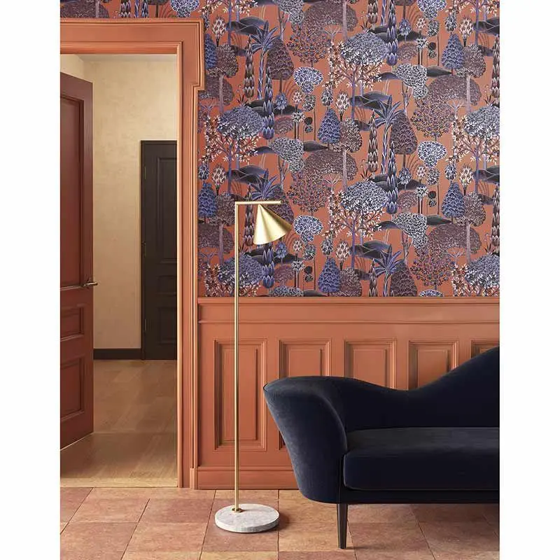 Tapete Braun, Lila, Flieder MASUREEL Vliestapete (1040961)