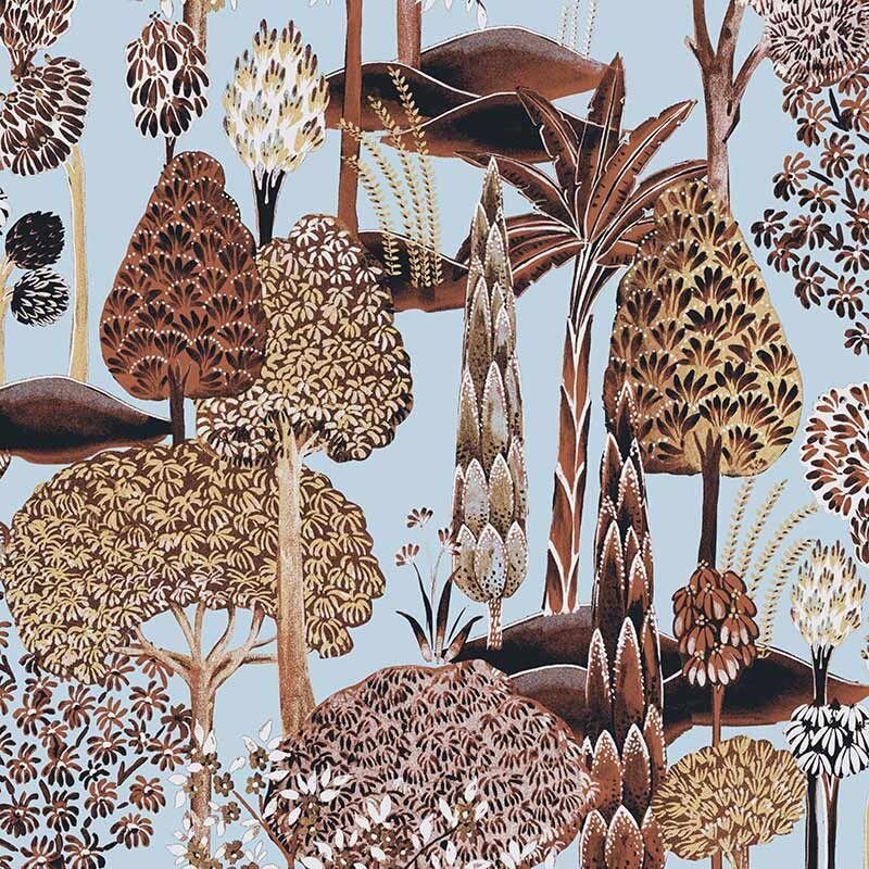 Tapete Blau, Braun MASUREEL Vliestapete (1040960)