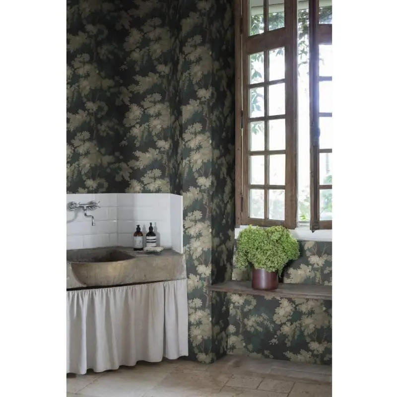 Tapete Grün, Schwarz Sandberg Vliestapete (1044280)