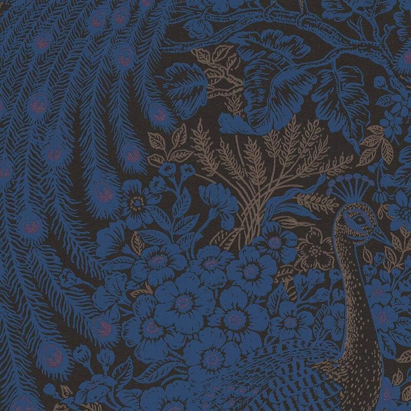 Tapete Blau, Schwarz, Anthrazit Eijffinger Vliestapete (1021612)