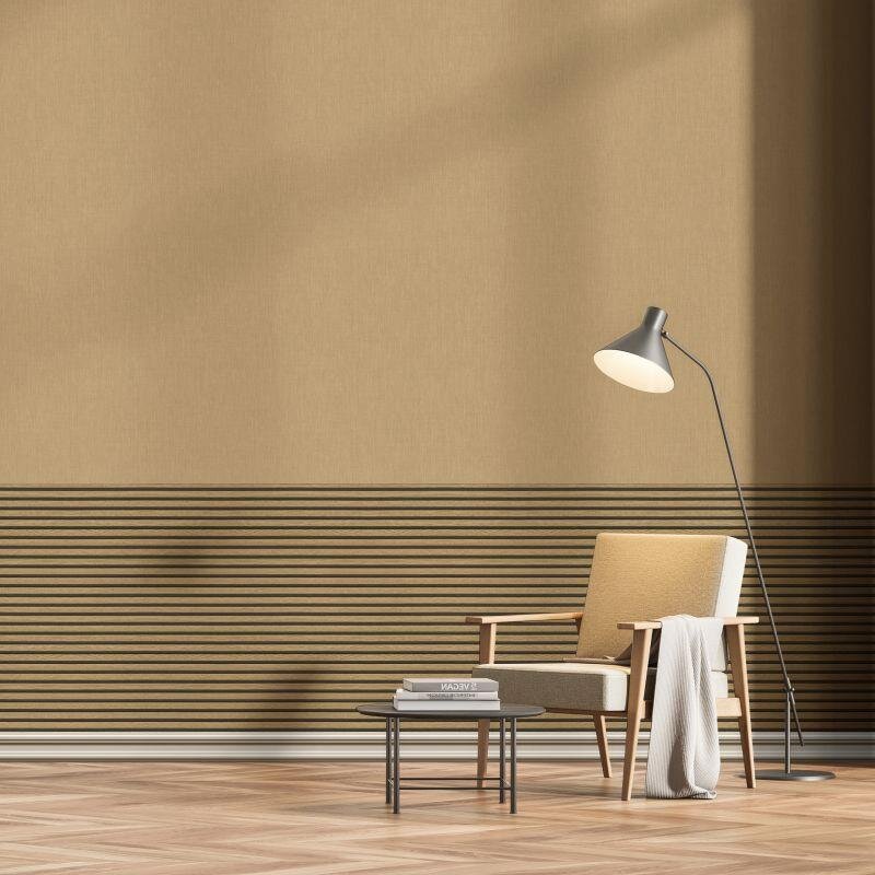 Tapete Holzpaneel Akustikpaneel Braun (1044646)