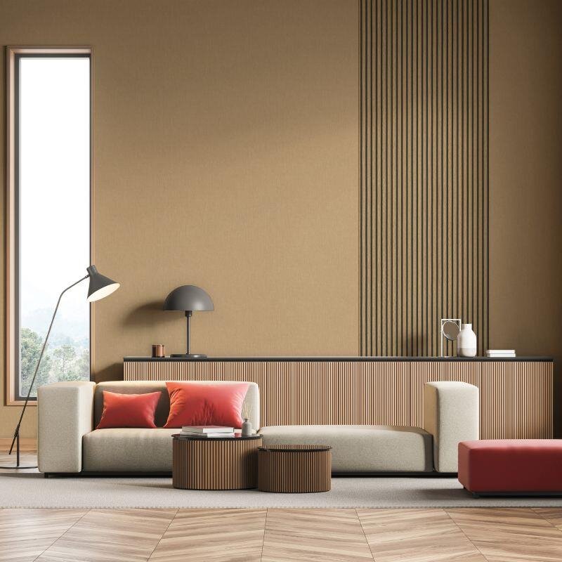 Tapete Holzpaneel Akustikpaneel Braun (1044646)