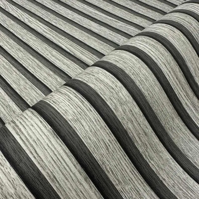 Tapete Holzpaneel Akustikpaneel Grau (1044645)