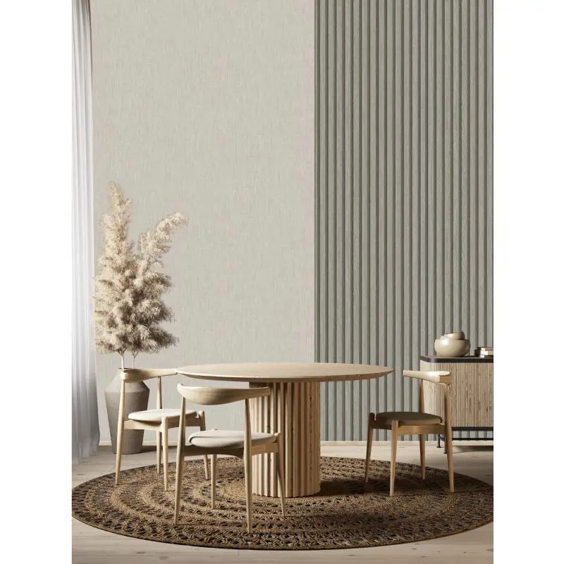 Tapete Holzpaneel Akustikpaneel Grau (1044645)