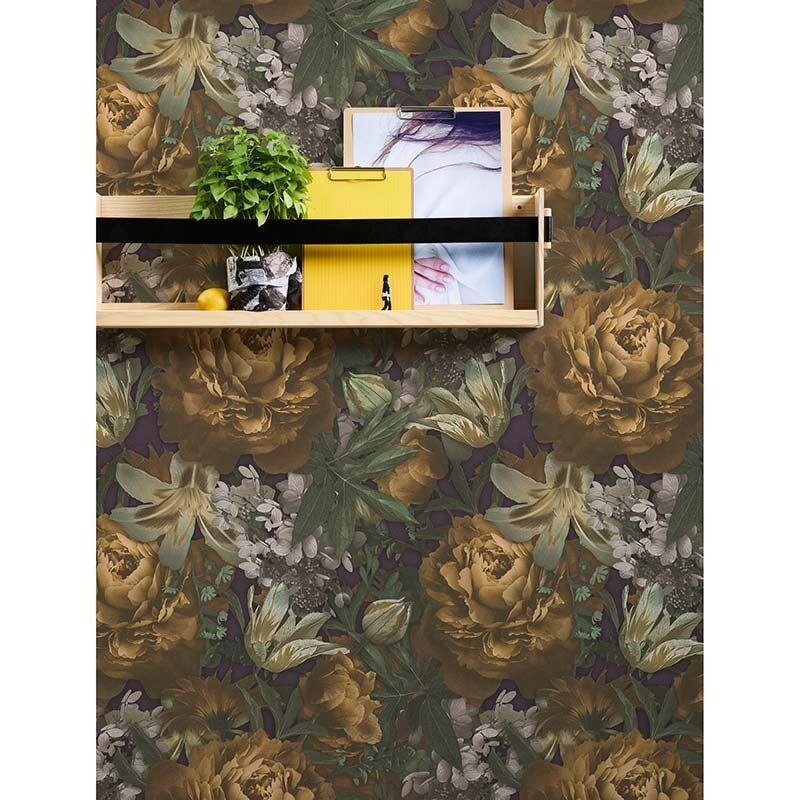 Tapete Braun, Grün, Lila, Flieder AS-Creation Vliestapete (1040571)