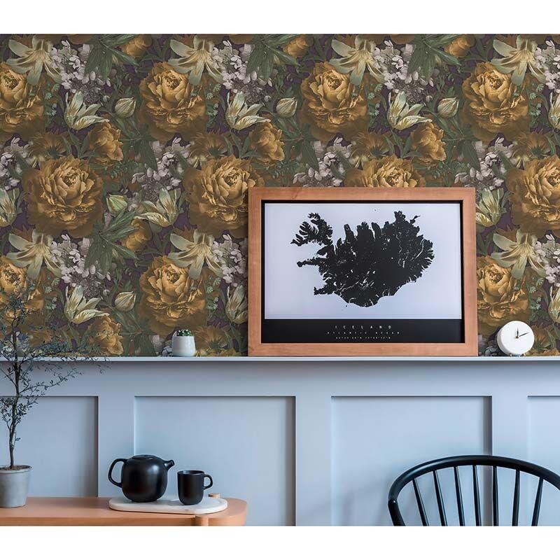 Tapete Braun, Grün, Lila, Flieder AS-Creation Vliestapete (1040571)