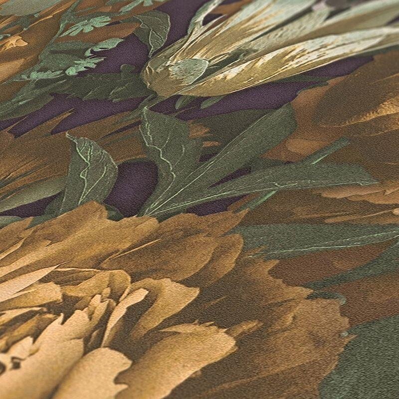 Tapete Braun, Grün, Lila, Flieder AS-Creation Vliestapete (1040571)