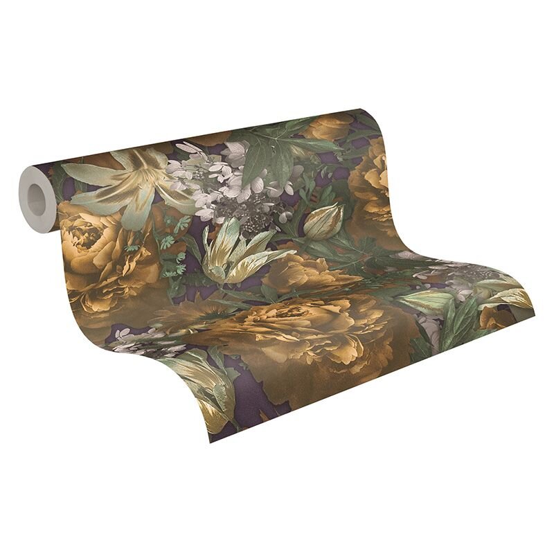 Tapete Braun, Grün, Lila, Flieder AS-Creation Vliestapete (1040571)