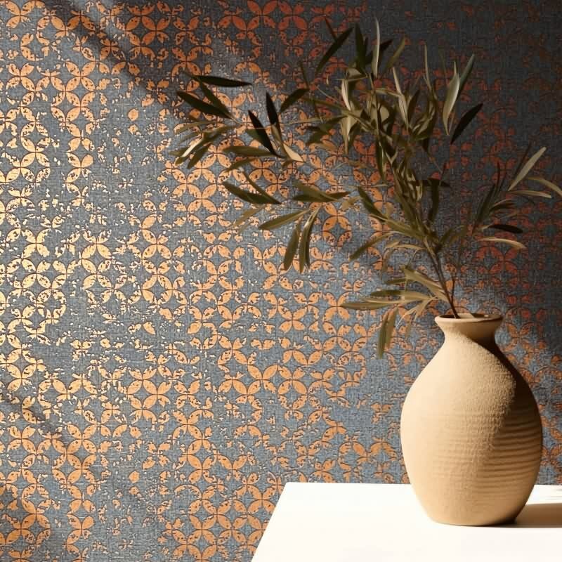 Tapete Gold, Kupfer, Marburg Vliestapete (KG-171342)