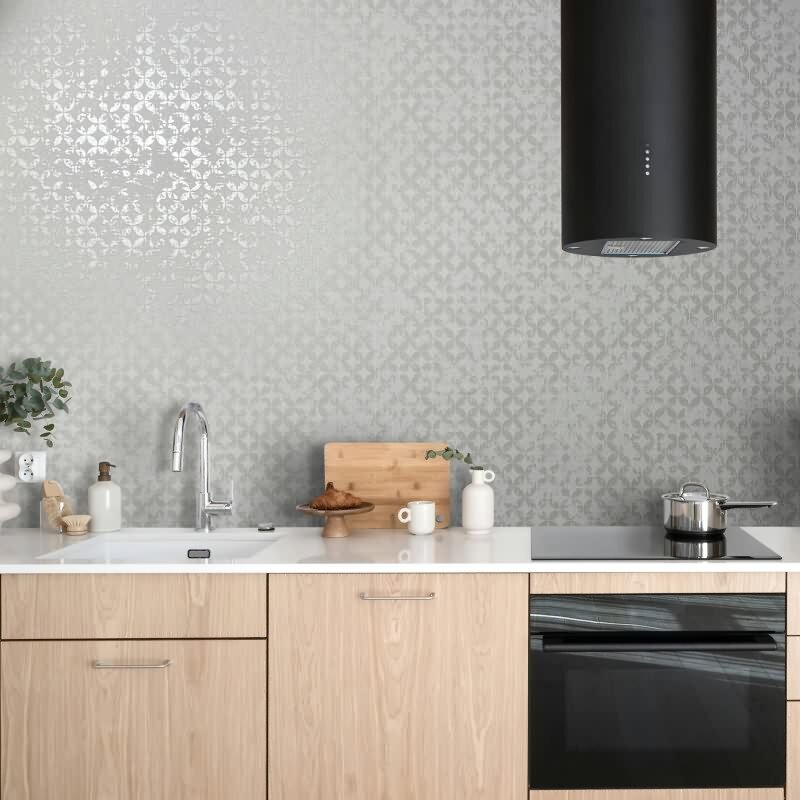 Tapete Grau, Silber, Marburg Vliestapete (KG-171344)