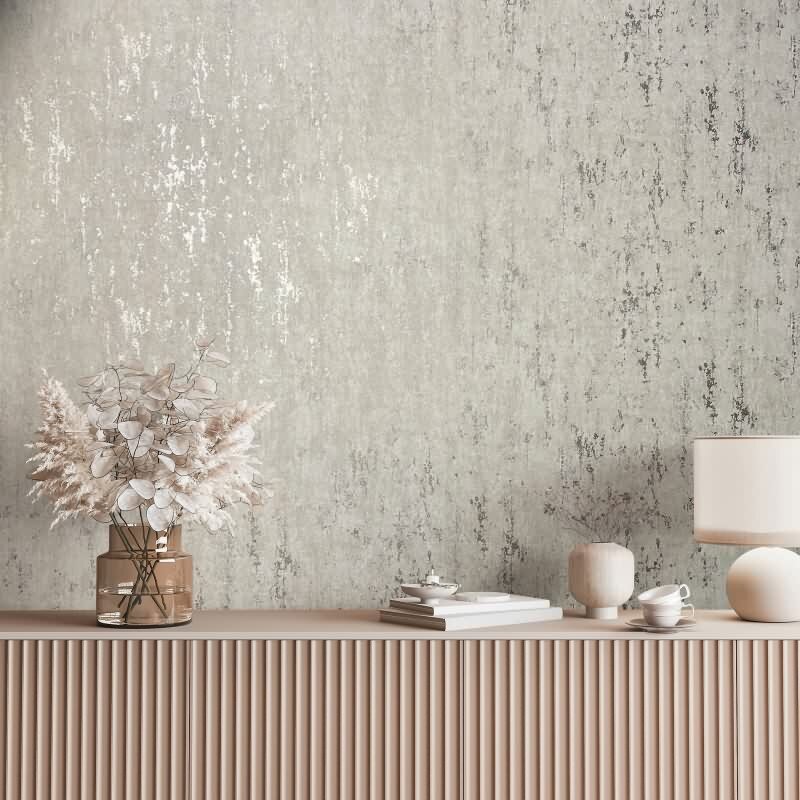 Tapete Grau, Silber, Marburg Vliestapete (KG-171346)