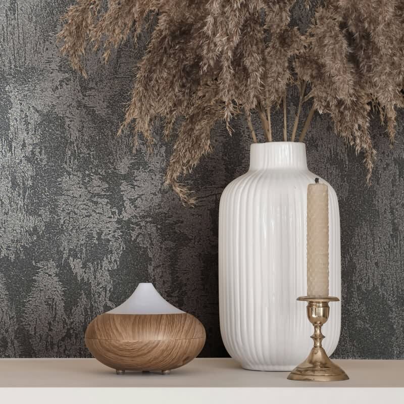 Tapete Schwarz, Anthrazit, Marburg Vliestapete (KG-171353)