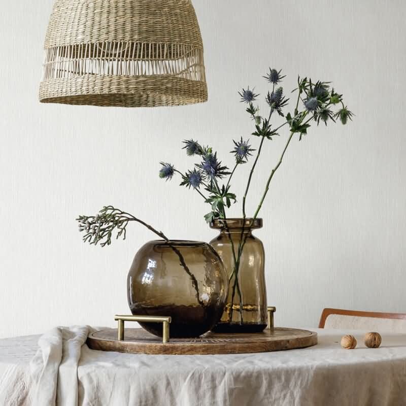 Vliestapete in Textiloptik mit strukturierter Oberfläche weiß, grau Uni (KG-171392)