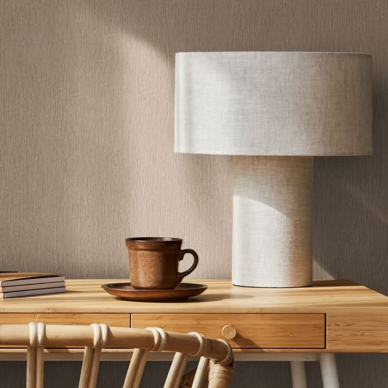 Vliestapete in Textiloptik mit strukturierter Oberfläche braun Uni (KG-171402)