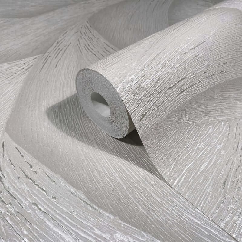 Vliestapete in Grau, Beige 3D-Optik Wellen Grafisch Modern für Wohnzimmer Schlafzimmer Küche (KG-171432)