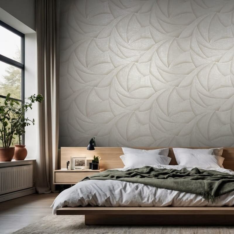 Vliestapete in Beige 3D-Optik Wellen Grafisch Modern für Wohnzimmer Schlafzimmer Küche (KG-171433)