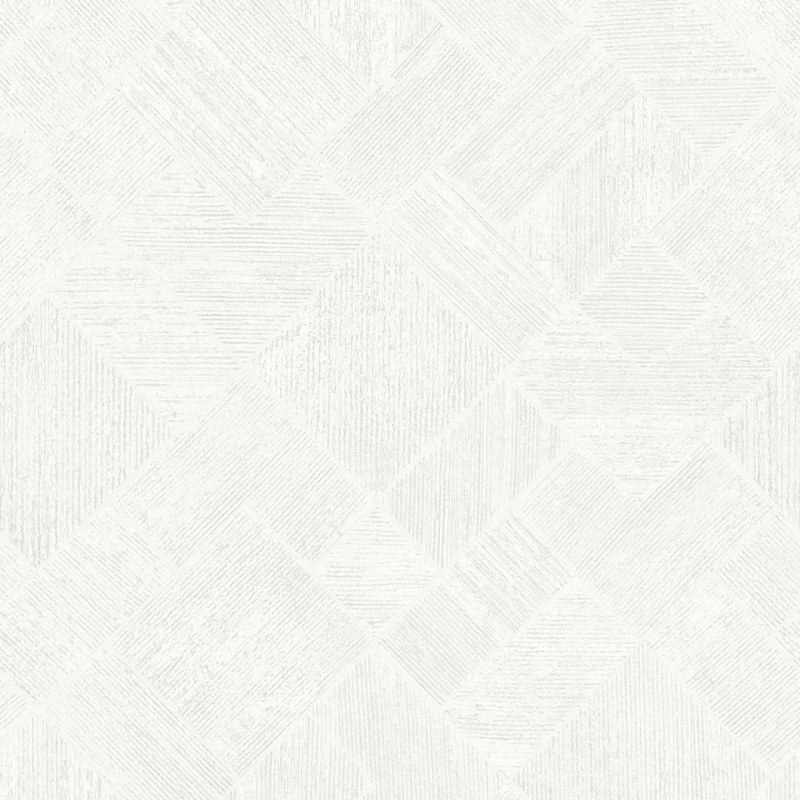 Vliestapete in Weiß Karriert, Rautenmuster Grafisch Geometrisch für Wohnzimmer Schlafzimmer Küche (KG-171439)