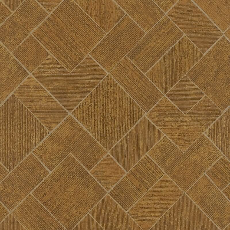 Vliestapete in Gold Karriert, Rautenmuster Grafisch Geometrisch für Wohnzimmer Schlafzimmer Küche (KG-171444)