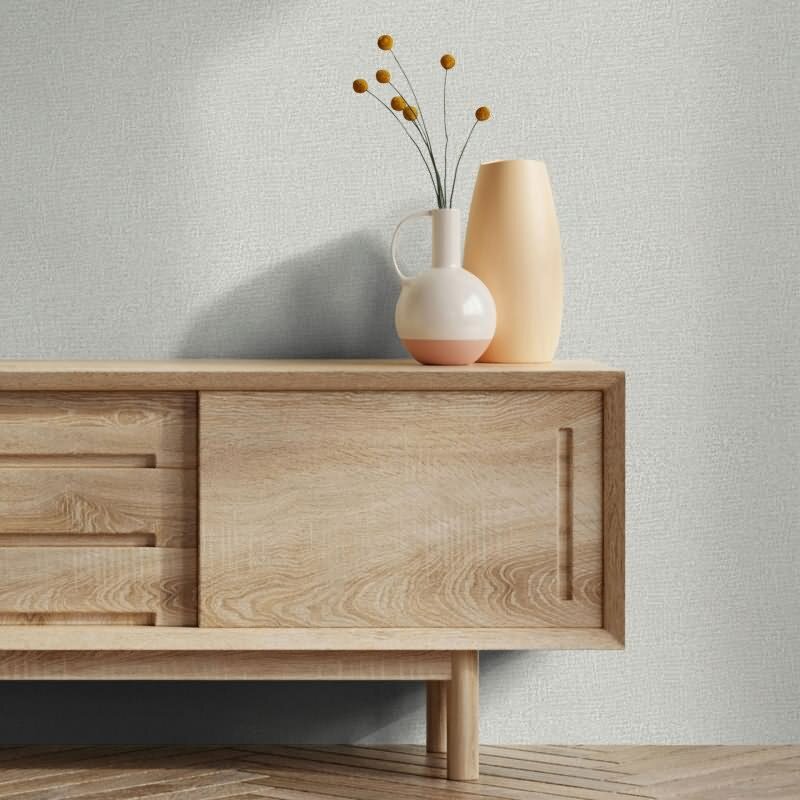 Vliestapete in Grau, Beige Strukturiertes Textil Putzoptik Uni für Wohnzimmer Schlafzimmer Küche (KG-171447)
