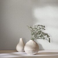 Vliestapete in Grau, Wei&szlig; Strukturiertes Textil...