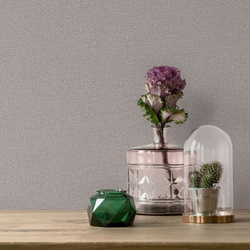 Vliestapete in Grau Strukturiertes Textil Putzoptik Uni für Wohnzimmer Schlafzimmer Küche (KG-171449)