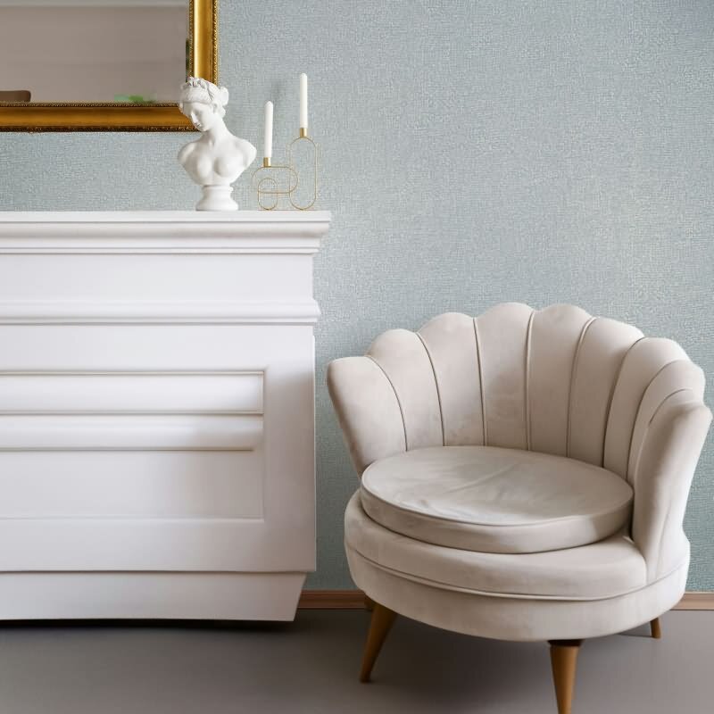 Vliestapete in Blau Strukturiertes Textil Putzoptik Uni für Wohnzimmer Schlafzimmer Küche (KG-171450)