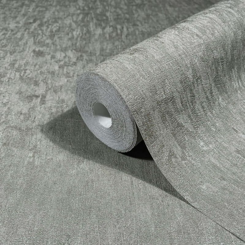 Vliestapete in Grau Betonoptik Uni Modern für Wohnzimmer Schlafzimmer Küche (KG-171459)