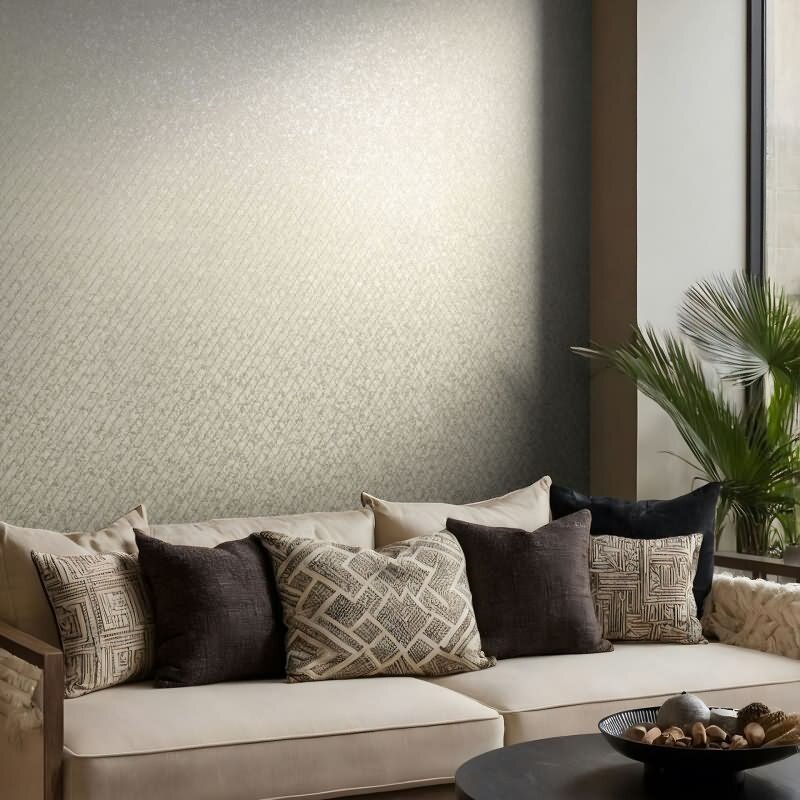 Vliestapete in Beige Rautenoptik Grafisch Geometrisch für Wohnzimmer Schlafzimmer Küche (KG-171466)