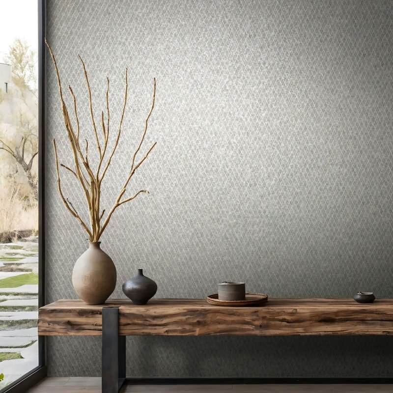 Vliestapete in Grau, Anthrazit Rautenoptik Grafisch Geometrisch für Wohnzimmer Schlafzimmer Küche (KG-171469)