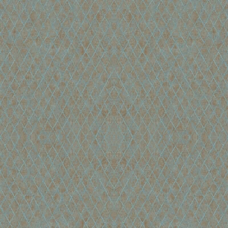 Vliestapete in Braun, Blau Rautenoptik Grafisch Geometrisch für Wohnzimmer Schlafzimmer Küche (KG-171470)