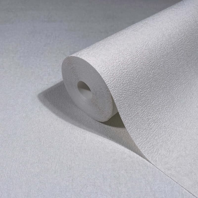 Vliestapete in Weiß Strukturierte Putzoptik Uni für Wohnzimmer Schlafzimmer Küche (KG-171477)