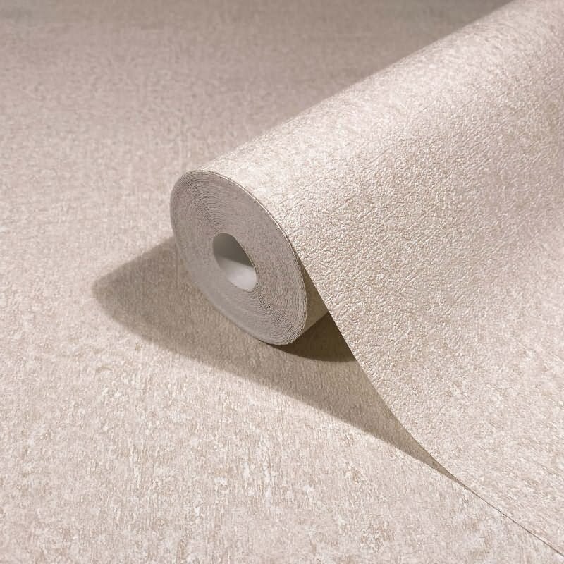 Vliestapete in Beige, Braun Strukturierte Putzoptik Uni für Wohnzimmer Schlafzimmer Küche (KG-171478)