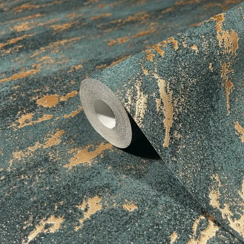 Vliestapete in Marmoroptik mit leichter Struktur greige, kupfer Putzoptik (KG-171490)