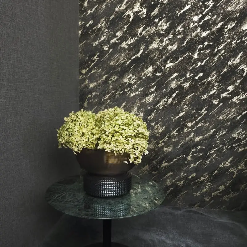 Vliestapete in Marmoroptik mit leichter Struktur braun, gold Putzoptik (KG-171491)