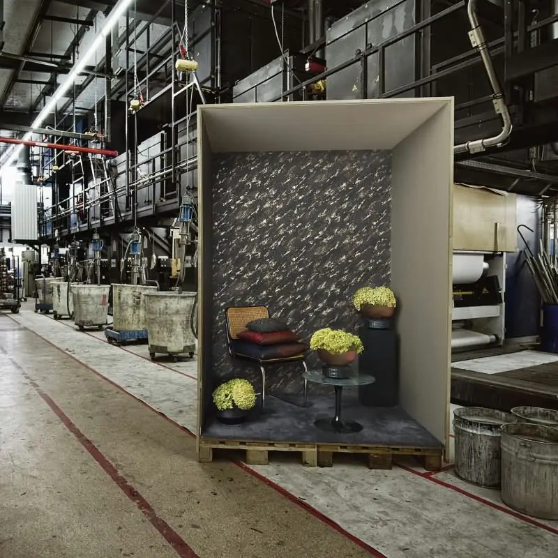 Vliestapete in Marmoroptik mit leichter Struktur braun, gold Putzoptik (KG-171491)