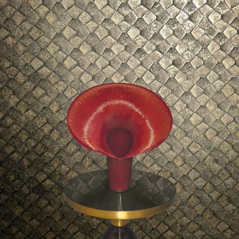 Vliestapete mit grafischem Fünfkantmuster gold Grafisch (KG-171495)