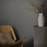 Vliestapete in einfarbiger Textiloptik anthrazit, kupfer...