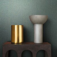 Vliestapete in einfarbiger Textiloptik blau Uni (KG-171503)