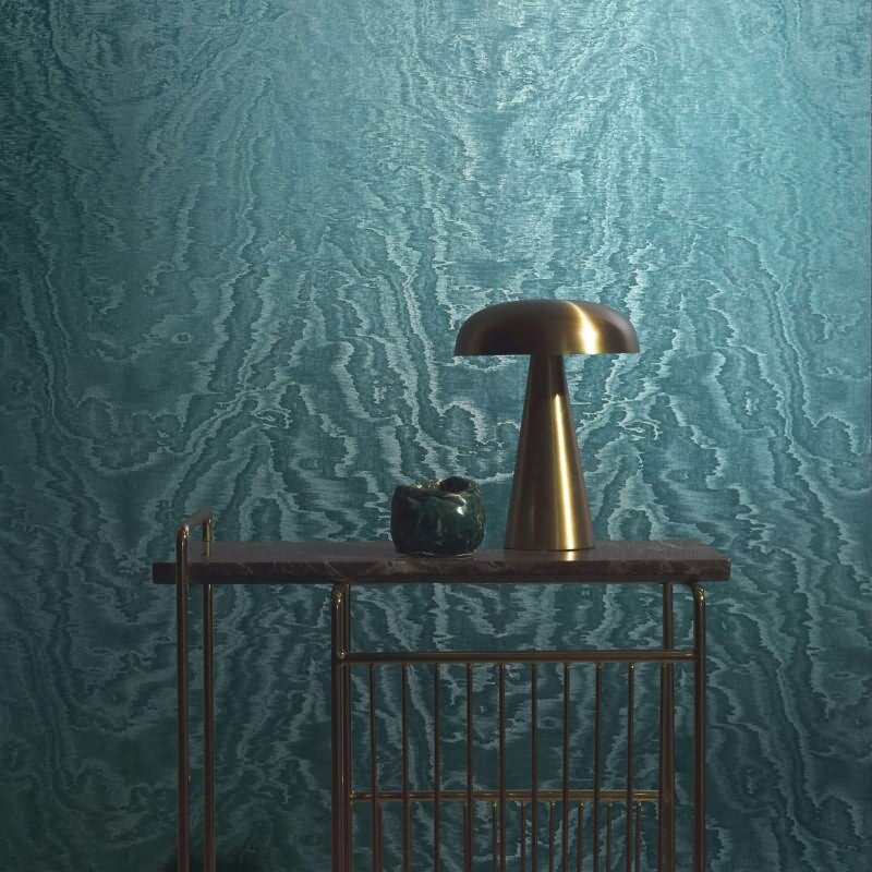 Vliestapete in schimmernder Marmoroptik blau Metalloptik (KG-171509)