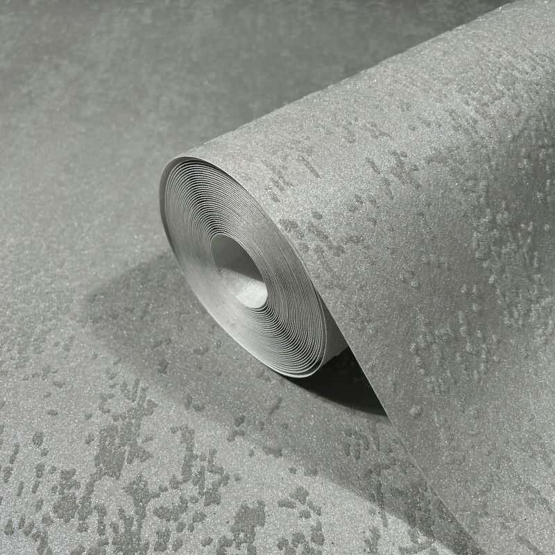 Vliestapete mit strukturiertem Glasperlen Motiv in grau Metalloptik (KG-171514)