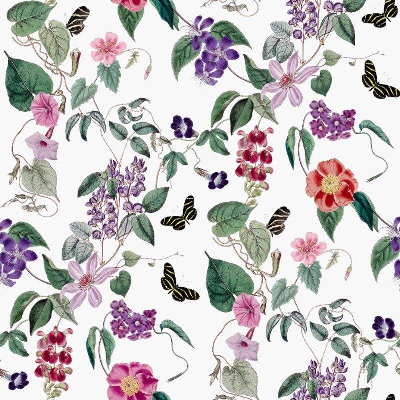 Digitaldruck-Tapete Grün, Lila, Flieder, Pink SCHÖNER WOHNEN  (1040487)