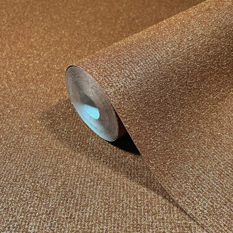 Vliestapete in Textiloptik mit grober Struktur braun Uni (KG-171521)