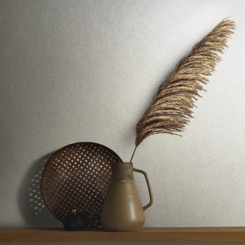 Vliestapete in Textiloptik mit grober Struktur beige Metalloptik (KG-171523)