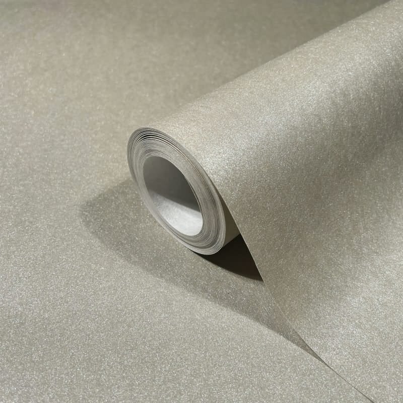 Vliestapete mit glänzendem Uni-Look beige Metalloptik (KG-171525)
