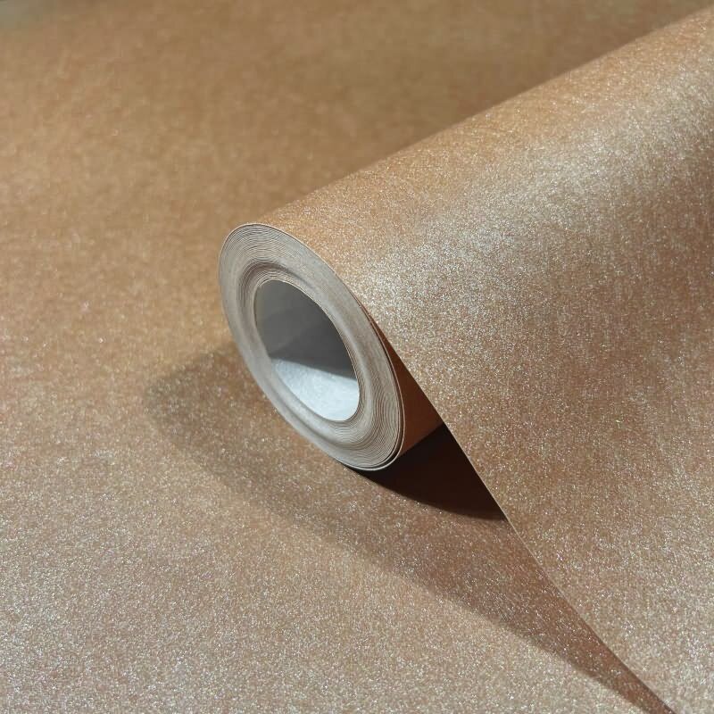 Vliestapete mit glänzendem Uni-Look orange Metalloptik (KG-171526)