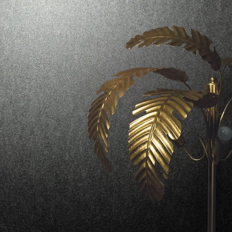 Vliestapete mit glänzendem Uni-Look anthrazit Metalloptik (KG-171531)